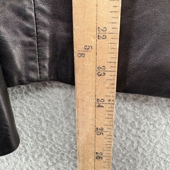 Vintage Leather Jacket Stone Mountain Mod Moto Genuine Leather Minimalist - Picture 7 of 12